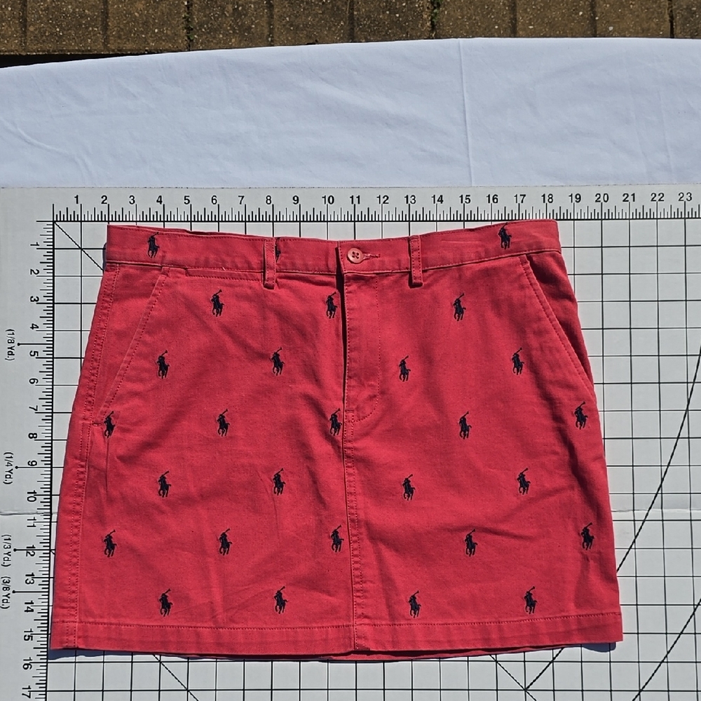 Womens Ralph Lauren Sport Red Mini Skirt Casual Resort Wear Size 6